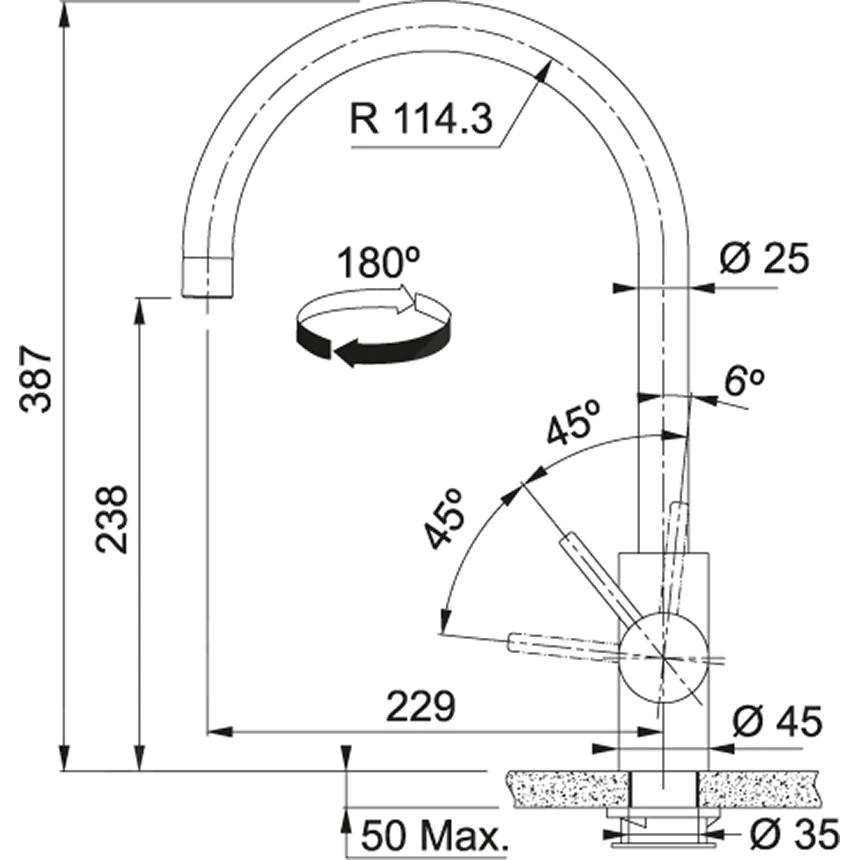 Franke Eos Neo - Spültischarmatur FC 0045.501 , Edelstahl 115.0590.044 4 Franke Eos Neo - Spültischarmatur FC 0045.501 , Edelstahl 115.0590.044 - Image 2