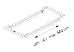 Franke Zubehör - ALL-IN-IN Teleskopische Schiene, Kunststoff Schwarz / Edelstahl 133.0655.059 -Franke Verkauf 0c6da2b7891293eb161acf10