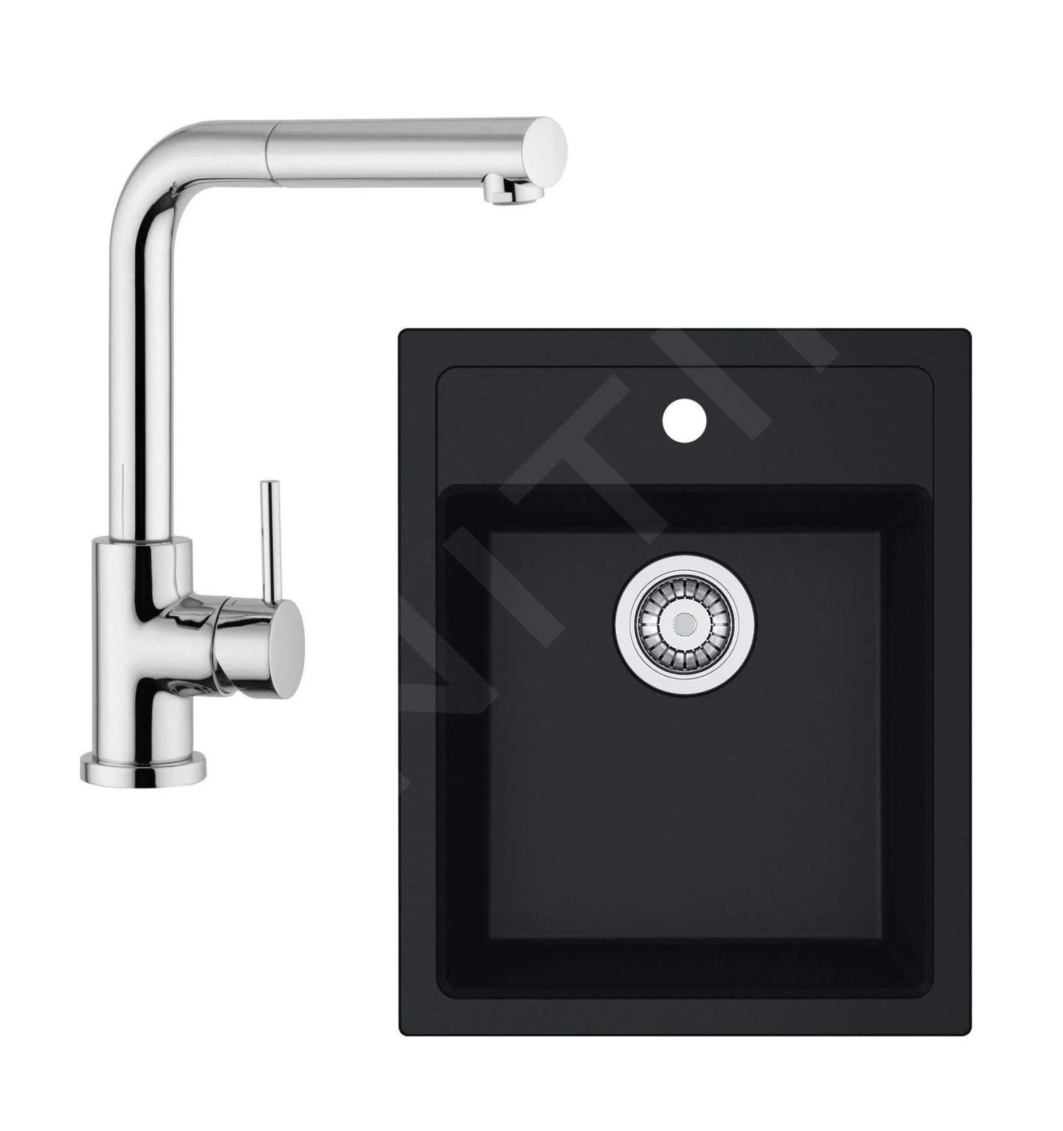 Franke Sets - Küchenset T51, Tectonite-Spüle SID 610-40 Und Spültischarmatur FN 0147.031, Schwarz/verchromt 114.0508.411 3 Franke Sets - Küchenset T51, Tectonite-Spüle SID 610-40 Und Spültischarmatur FN 0147.031, Schwarz/verchromt 114.0508.411