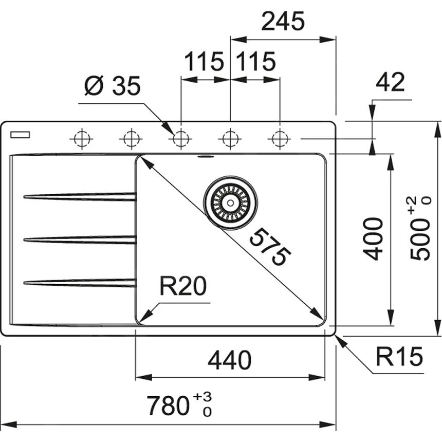 Franke Sets - Set G226, Fragranit Spülbecken CNG 611-78 TL/7 Und Küchenarmatur FP 0408.031, Kaschmir/Chrom 114.0650.819 4 Franke Sets - Set G226, Fragranit Spülbecken CNG 611-78 TL/7 Und Küchenarmatur FP 0408.031, Kaschmir/Chrom 114.0650.819 - Image 2