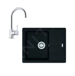 Franke Sets - Küchenset G54, Fragranitspüle BFG 611-62 Und Armatur FC 650.031, Schwarz Matt / Chrom 114.0675.659