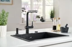 Franke Active New - Spültischarmatur FN 6110.901, Mit Ausziehbarer Brause, Schwarz Matt 115.0653.382 -Franke Verkauf 26d27619e398fce904dce5ad