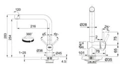 Franke Sets - SET T76, Tectonite-Spüle S2D 611-100 Mit Armatur SAMOA, Schwarz/Chrom 143.0616.929 -Franke Verkauf 2e8b00bf5eae085e65e6edf6