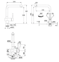Franke Sets - Küchenset T39, Tectonite Spülbecken OID 611, Grau + Küchenarmatur Samoa, Chrom 114.0441.293 -Franke Verkauf 3e8728eb891026345fa4de19 2