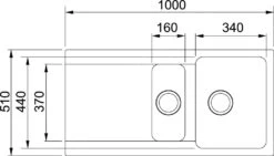 Franke Orion - Tectonite Spülbecken OID 651, 1000x510 Mm, Grau 114.0442.806 -Franke Verkauf 4062f65ca1459d4c6944ca07