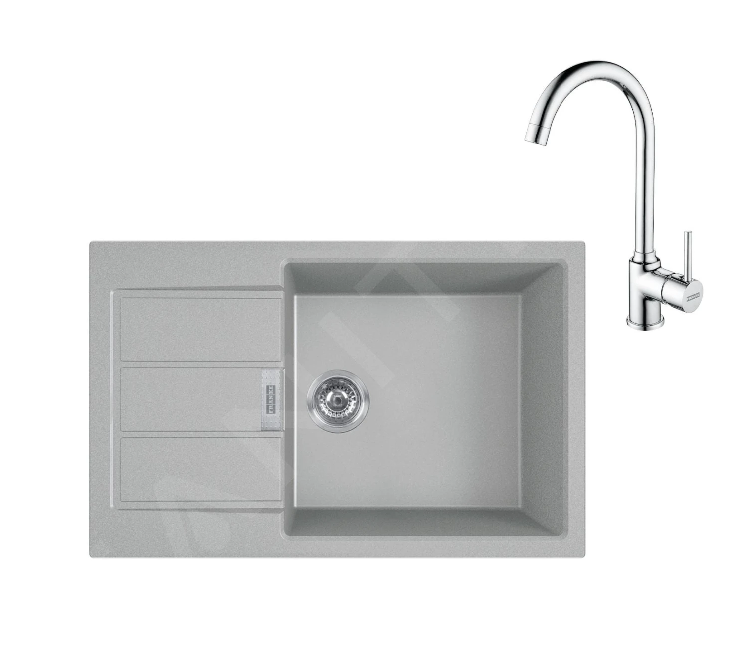 Franke Sets - Küchenset T106, Tectonite-Spüle S2D 611-78 XL Und Armatur FP 9000.031, Grau / Chrom 143.0675.733 3 Franke Sets - Küchenset T106, Tectonite-Spüle S2D 611-78 XL Und Armatur FP 9000.031, Grau / Chrom 143.0675.733