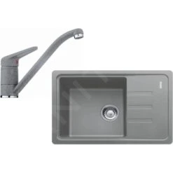 Franke Sets - Küchenset G117, Fragranitspüle BSG 611-62, Steingrau + Armatur FC 9541.084, Steingrau 114.0440.712
