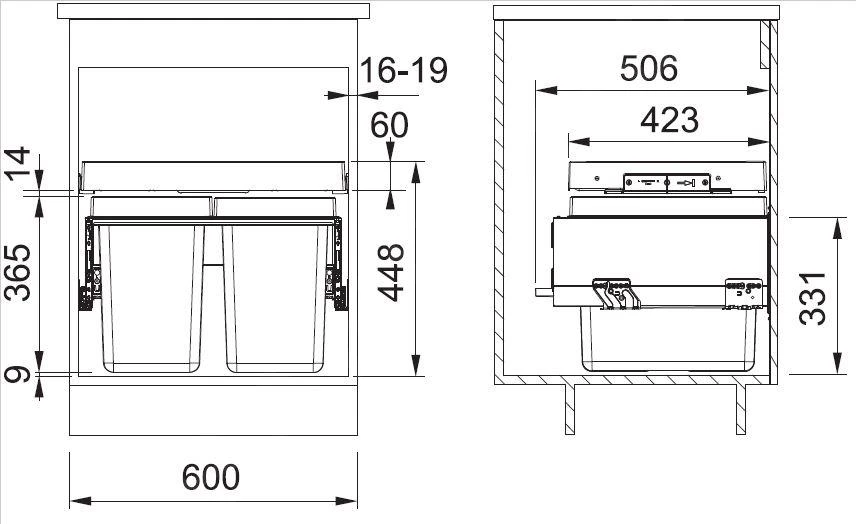 Franke Abfalltrennsysteme - Abfalleimer FX 60 26-11-11, Eingebaut 121.0557.763 4 Franke Abfalltrennsysteme - Abfalleimer FX 60 26-11-11, Eingebaut 121.0557.763 - Image 2