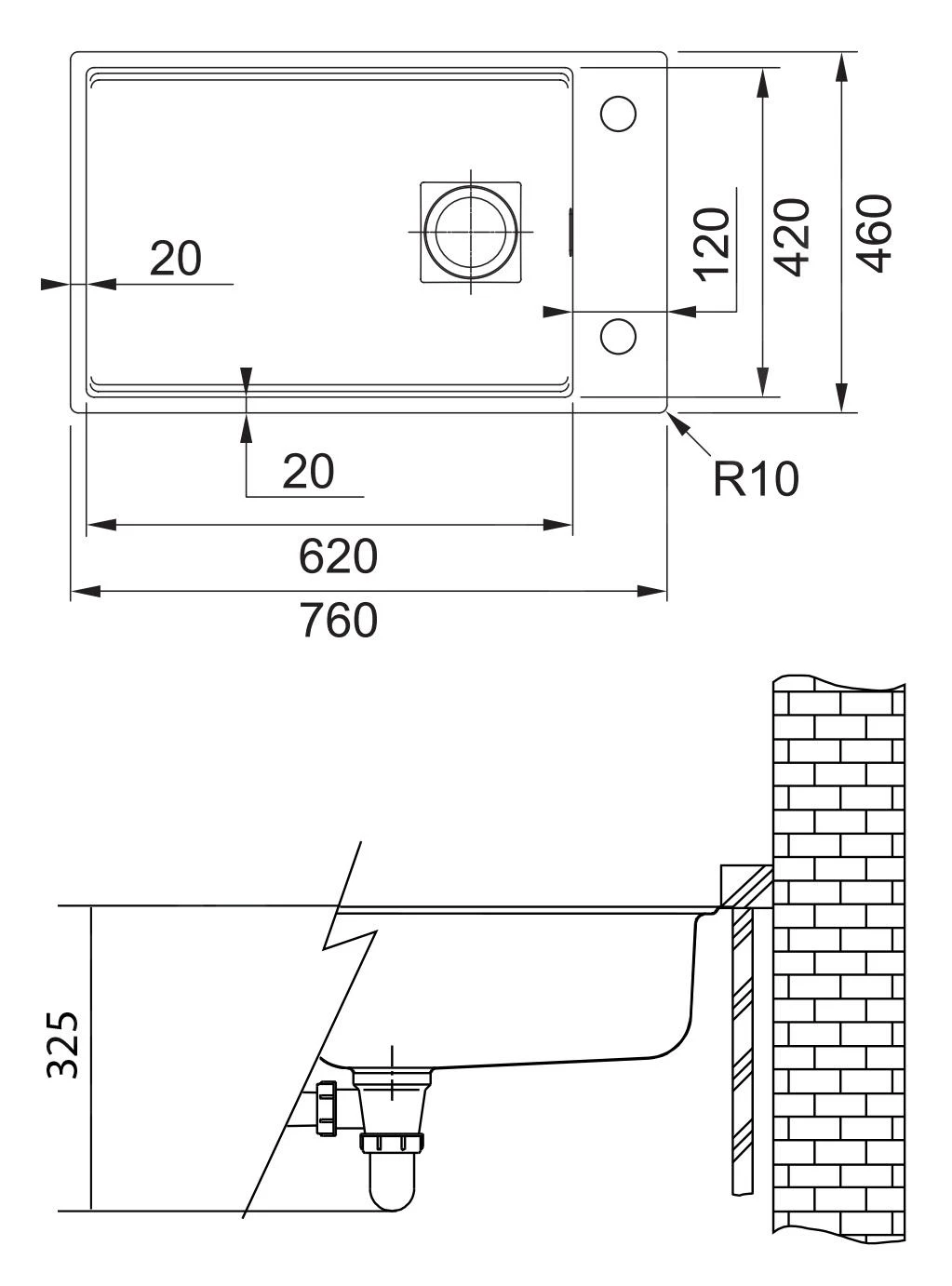 Franke Kubus 2 - Fragranit Spülbecken KNG 110-62, 760x460 Mm, Onyx 125.0512.515 4 Franke Kubus 2 - Fragranit Spülbecken KNG 110-62, 760x460 Mm, Onyx 125.0512.515 - Image 2