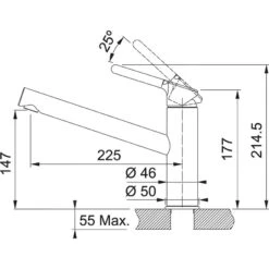 Franke Orbit - Spültischarmatur FC 3054.901, Verchromt/schwarz Matt 115.0659.964 -Franke Verkauf 5c1eab3580949e4a99f569be 2