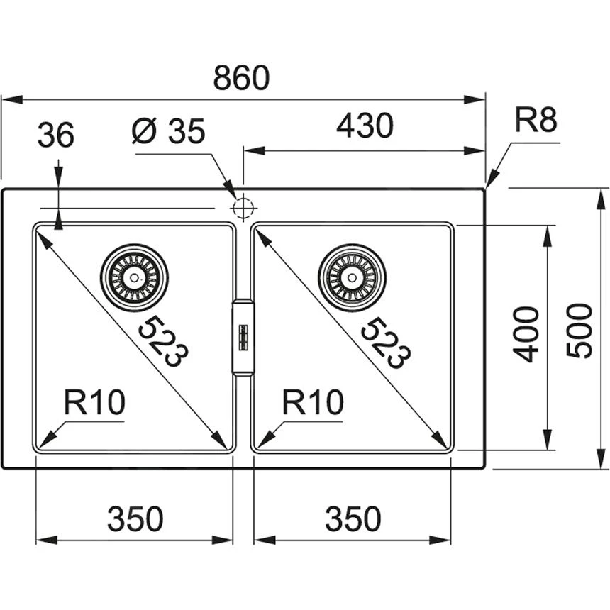 Franke Sirius 2.0 - Tectonitspüllbecken S2D 620-86, 860x500 Mm, Weiß 143.0637.160 4 Franke Sirius 2.0 - Tectonitspüllbecken S2D 620-86, 860x500 Mm, Weiß 143.0637.160 - Image 2