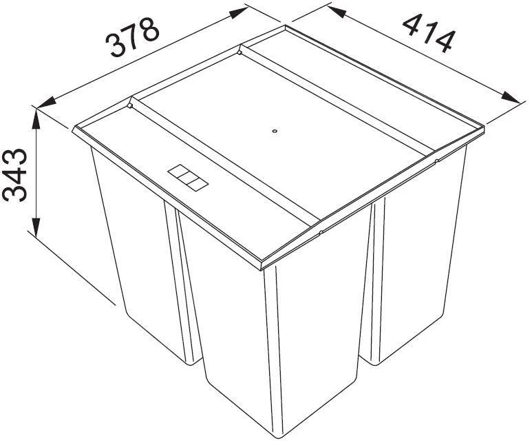 Franke Abfalltrennsysteme - Abfalleimer Easysort 450-1-2, Eingebaut 121.0494.150 4 Franke Abfalltrennsysteme - Abfalleimer Easysort 450-1-2, Eingebaut 121.0494.150 - Image 2