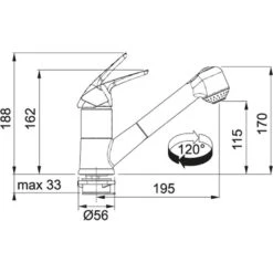 Franke Küchenarmaturen - Spültischarmatur Mit Ausziehbarer Geschirrbrause Und Umsteller FN 0642 ECO, Chrom 115.0380.642 -Franke Verkauf 97233d2bf4ea8aa7b8b1acb6