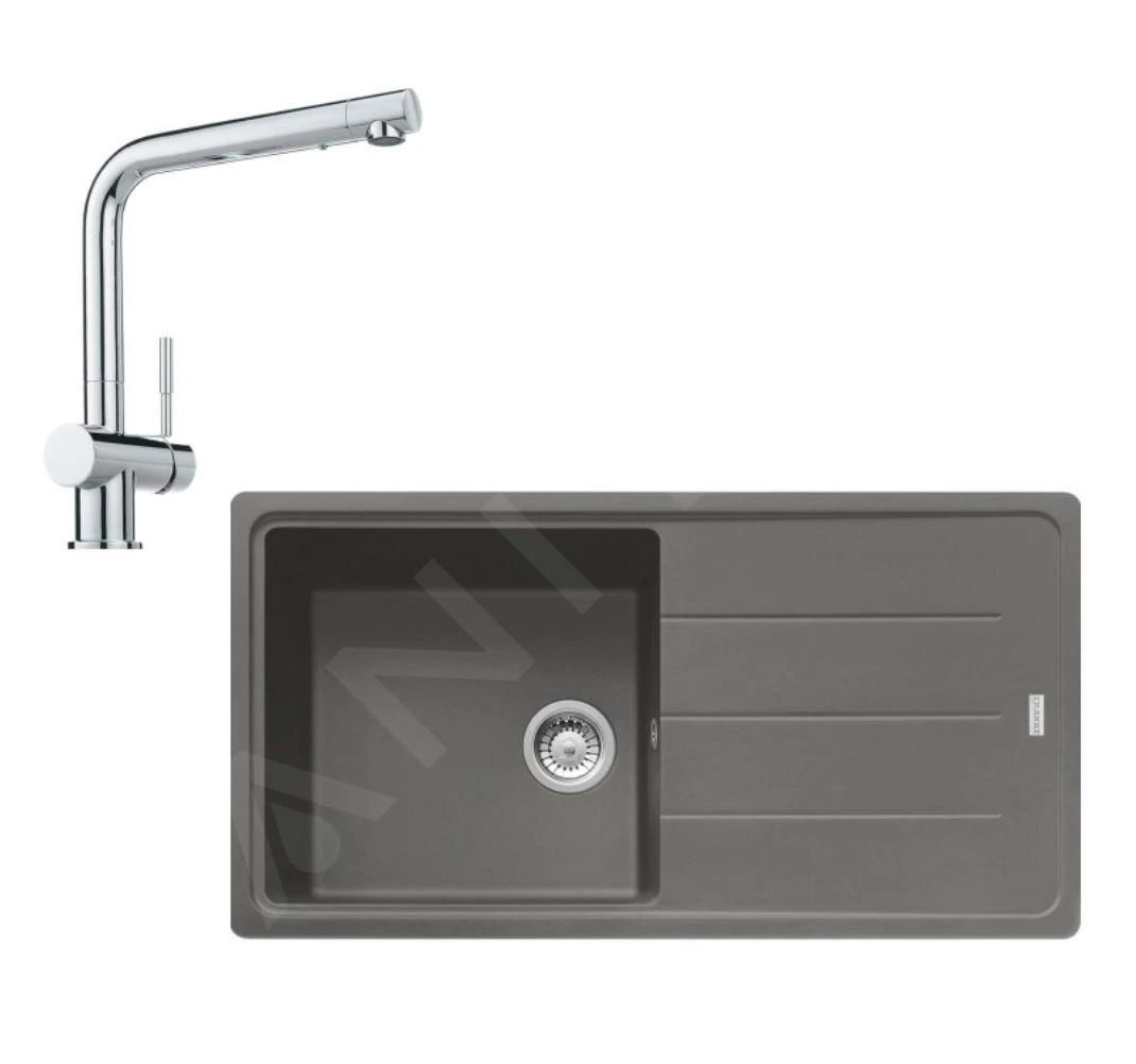 Franke Sets - Küchenset G135, Fragnitspüle BFG 611 Und Spültischarmatur Samoa, Steingrau/verchromt 114.0510.328 3 Franke Sets - Küchenset G135, Fragnitspüle BFG 611 Und Spültischarmatur Samoa, Steingrau/verchromt 114.0510.328