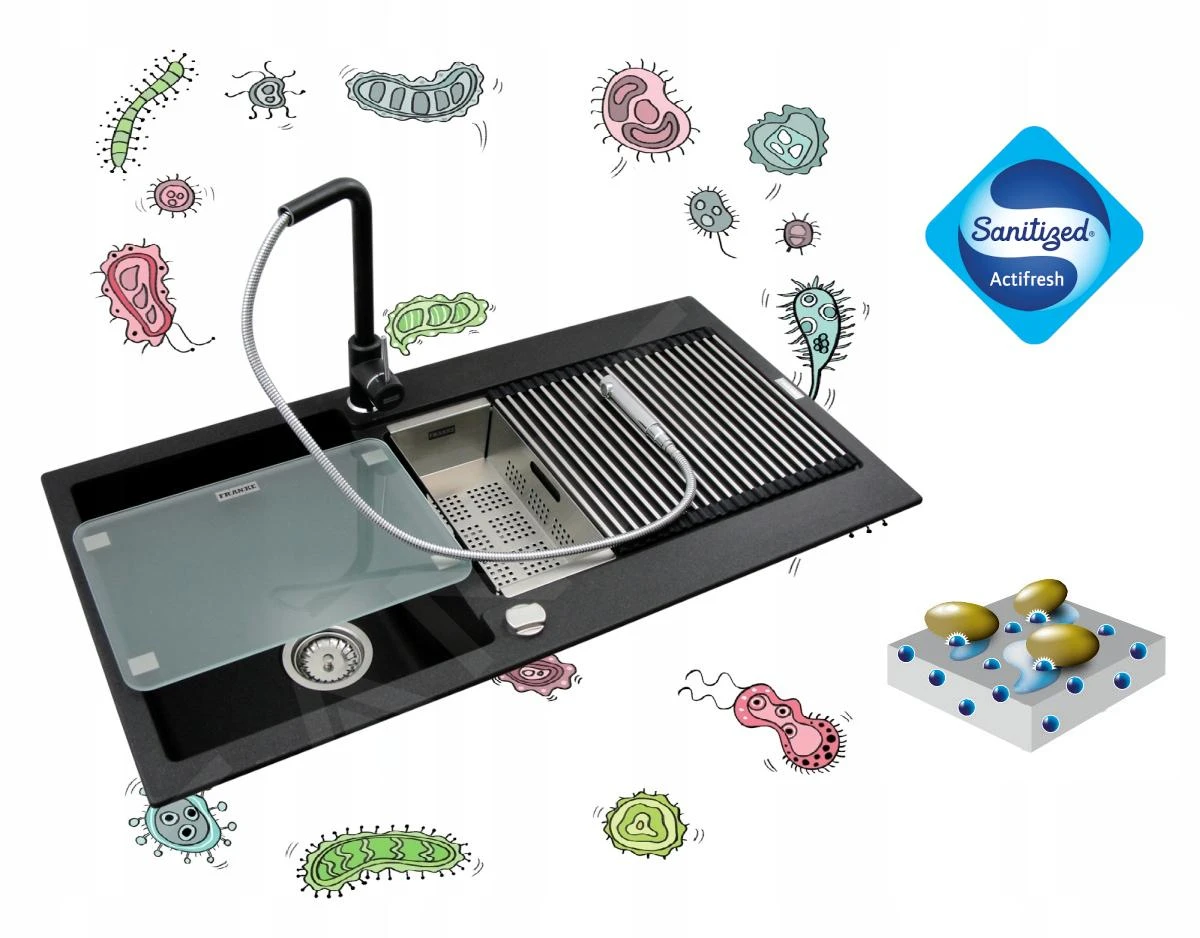 Franke Fresno - Fragranit-Spüllbecken FSG 611-88, 877x495 Mm, Schwarz Matt 114.0651.012 7 Franke Fresno - Fragranit-Spüllbecken FSG 611-88, 877x495 Mm, Schwarz Matt 114.0651.012 - Image 5