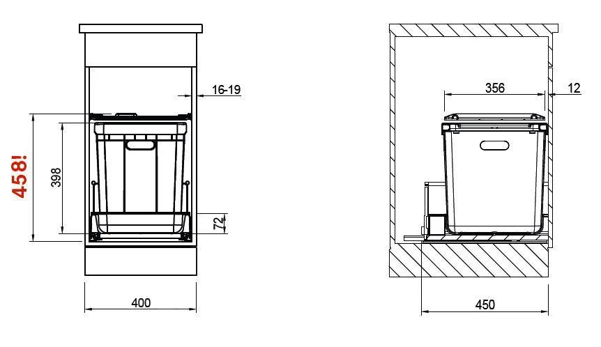 Franke Abfalltrennsysteme - Abfalleimer 350-40, Eingebaut 121.0307.552 4 Franke Abfalltrennsysteme - Abfalleimer 350-40, Eingebaut 121.0307.552 - Image 2