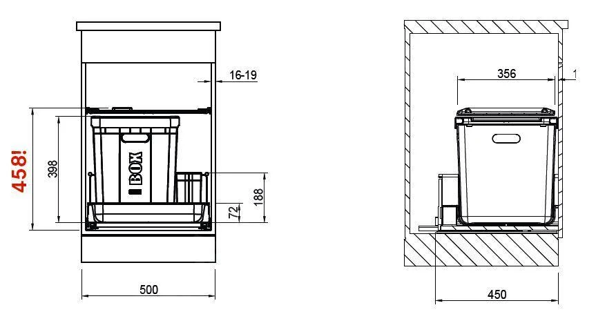 Franke Abfalltrennsysteme - Abfalleimer 350-50, Eingebaut 121.0307.554 4 Franke Abfalltrennsysteme - Abfalleimer 350-50, Eingebaut 121.0307.554 - Image 2