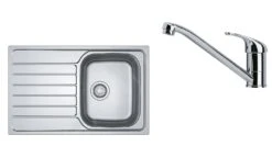 Franke Sets - SET N78, Edestahlspüle SKN 611-79 Mit Armatur FB 250.031, Edelstahl/Chrom 101.0618.831