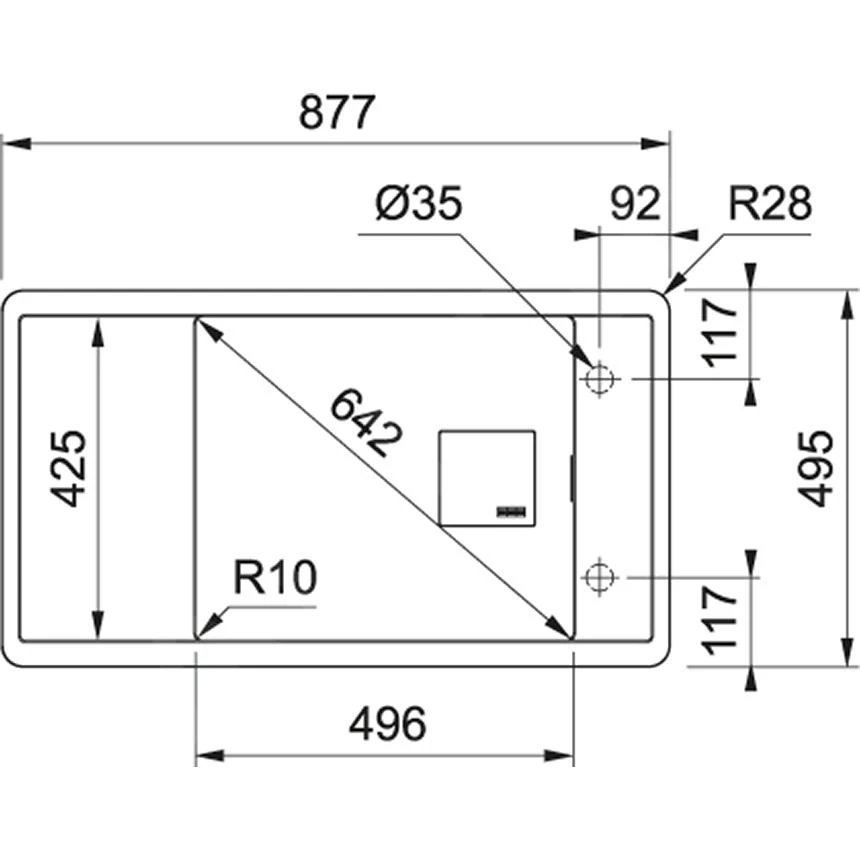 Franke Fresno - Fragranit-Spüllbecken FSG 611-88, 877x495 Mm, Schwarz Matt 114.0651.012 4 Franke Fresno - Fragranit-Spüllbecken FSG 611-88, 877x495 Mm, Schwarz Matt 114.0651.012 - Image 2