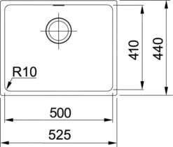 Franke Sirius - Tectonite Spülbecken SID 110-50, 525x440 Mm, Weiß 125.0363.788 -Franke Verkauf f0e5dcf8d541ee02dfef51b1