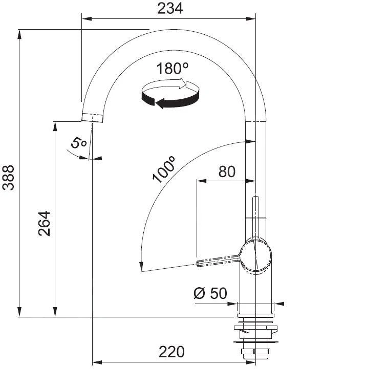 Franke Active - Spültischarmatur FN 4089.031, Chrom 115.0653.395 4 Franke Active - Spültischarmatur FN 4089.031, Chrom 115.0653.395 - Image 2