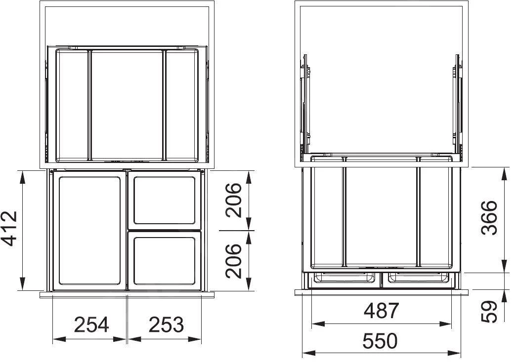 Franke Abfalltrennsysteme - Abfalleimer FX 60 26-11-11, Eingebaut 121.0557.763 5 Franke Abfalltrennsysteme - Abfalleimer FX 60 26-11-11, Eingebaut 121.0557.763 - Image 3